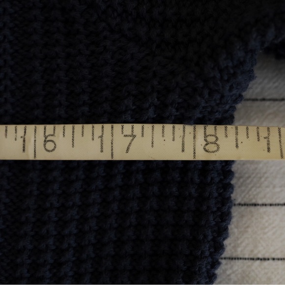 100% Cotton Navy Cable Knit Sweater - Picture 4 of 5
